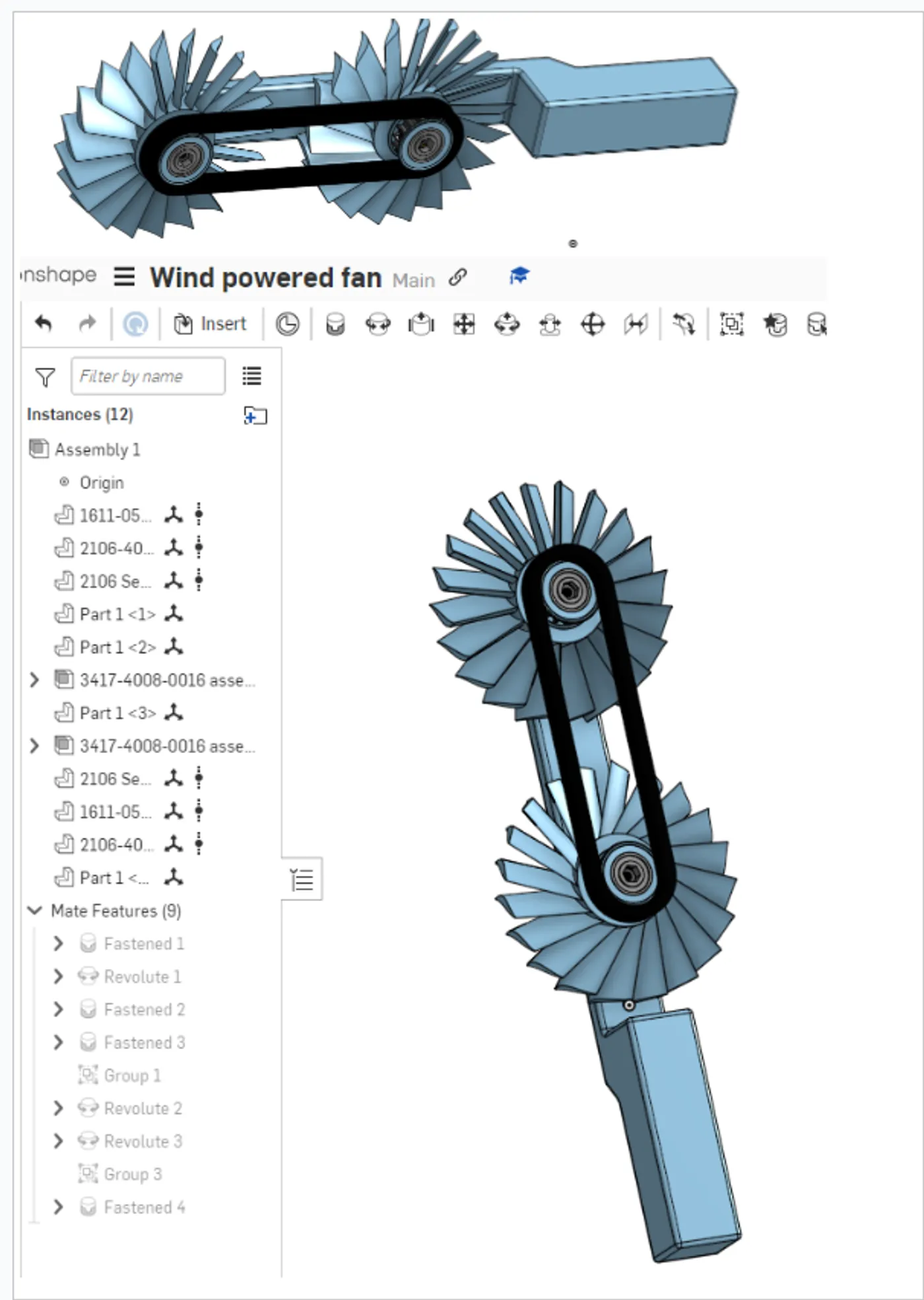 Wind-powered fan