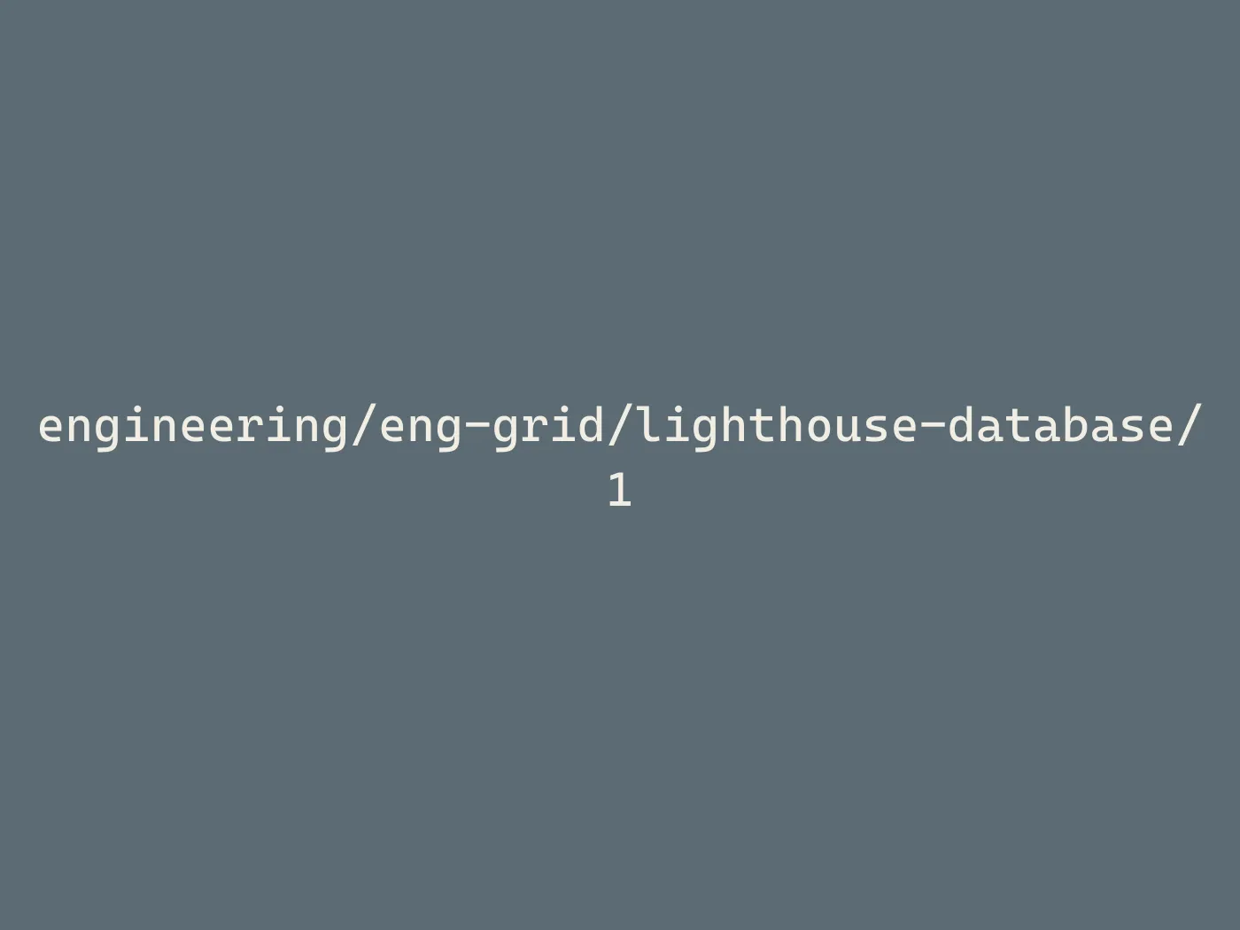 Lighthouse database