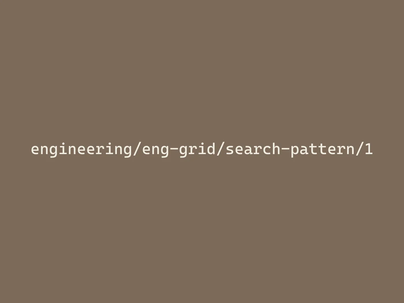 Search-pattern model