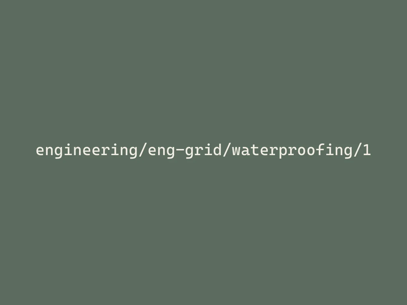 Waterproofing detail